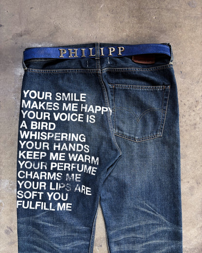 BLUE EMBELLISHED BELT