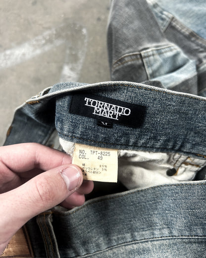 FLARED PATCHWORK DENIM