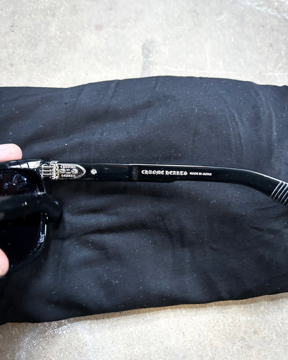 BLACK CLITTERATI WAYFARER SUNGLASSES