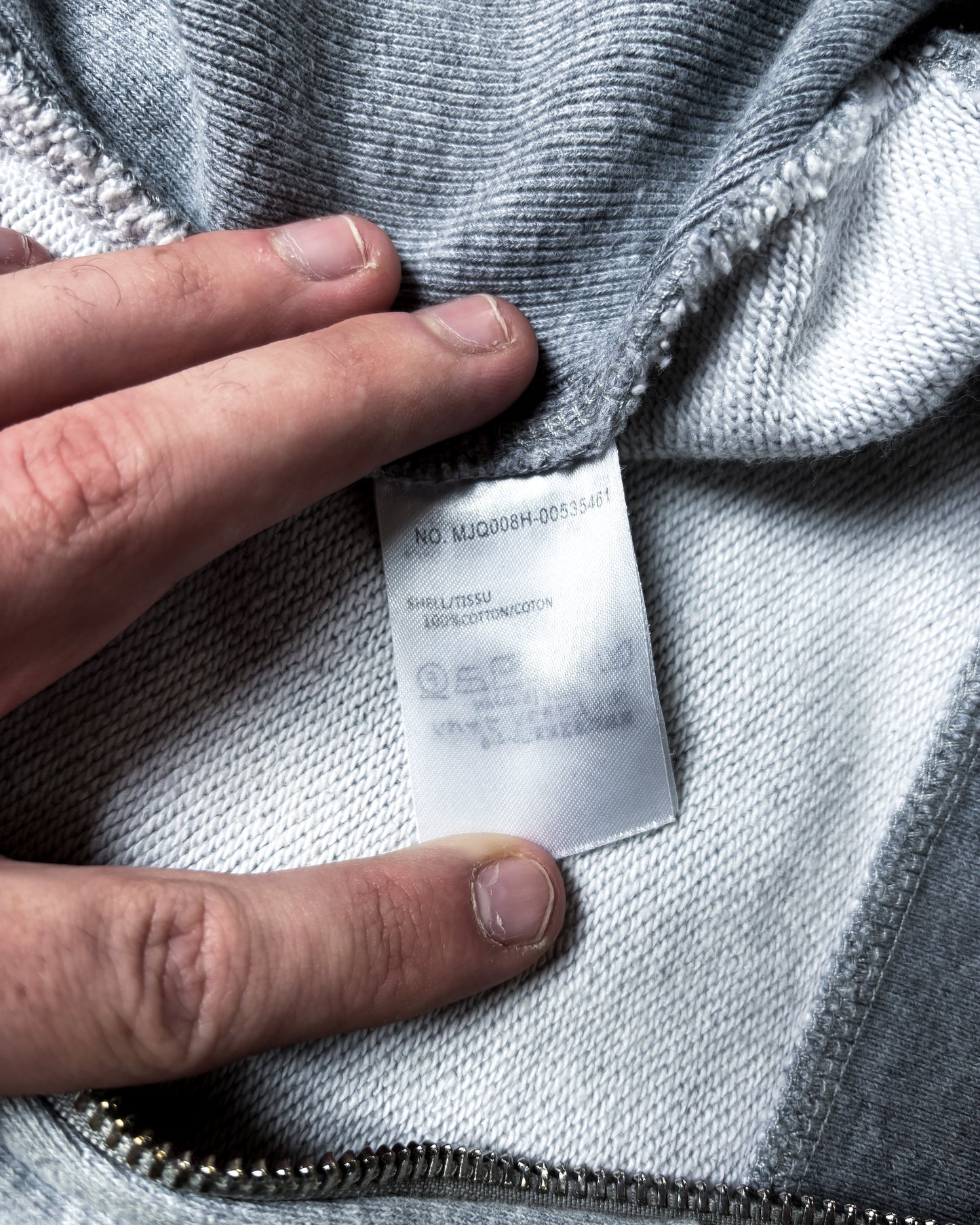 GREY 4-BAR ZIP UP