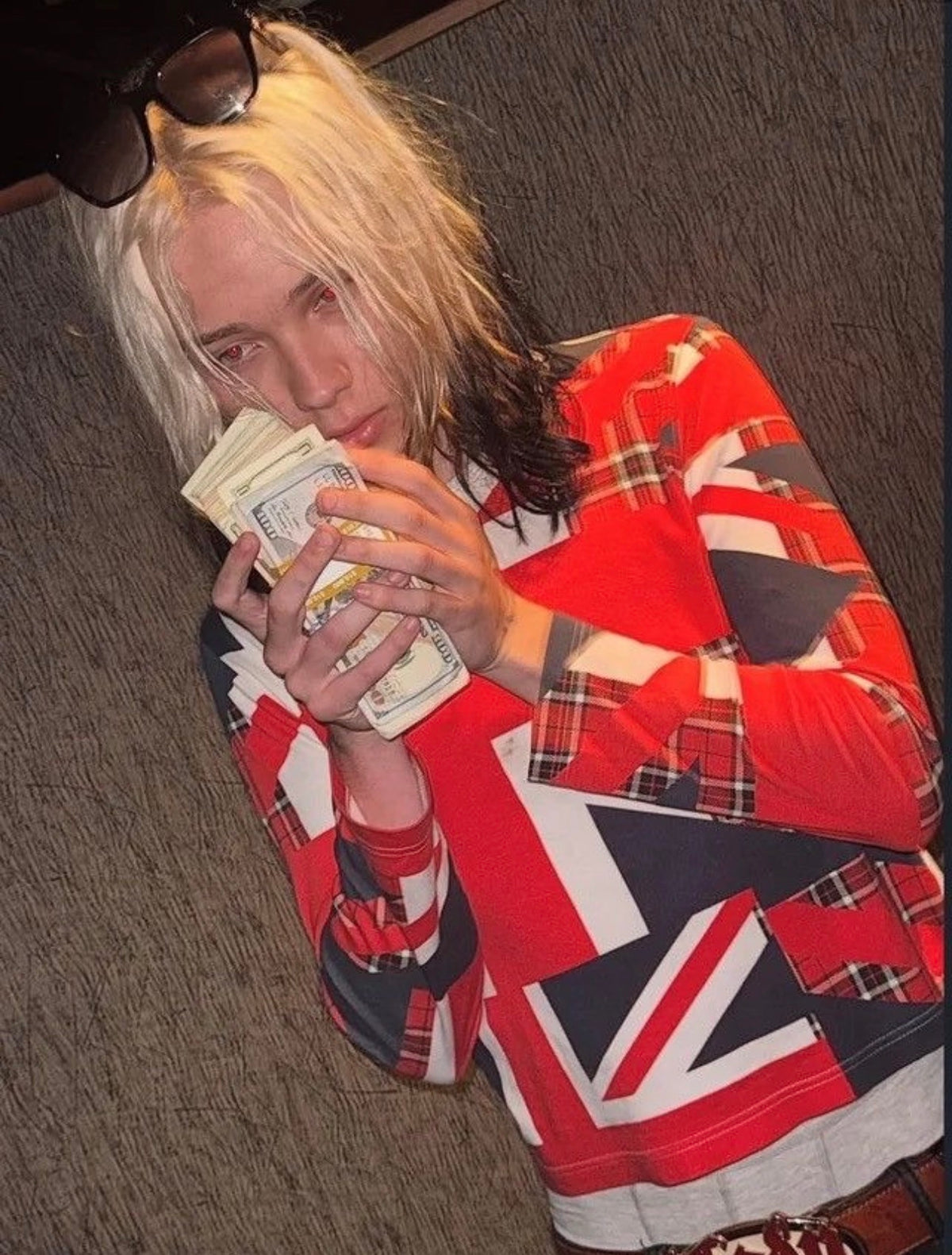 S/S06 UNION JACK PLAID LONGSLEEVE