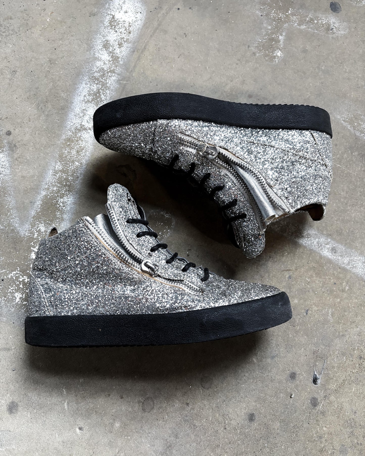 SILVER GLITTER KRISS HIGH TOP