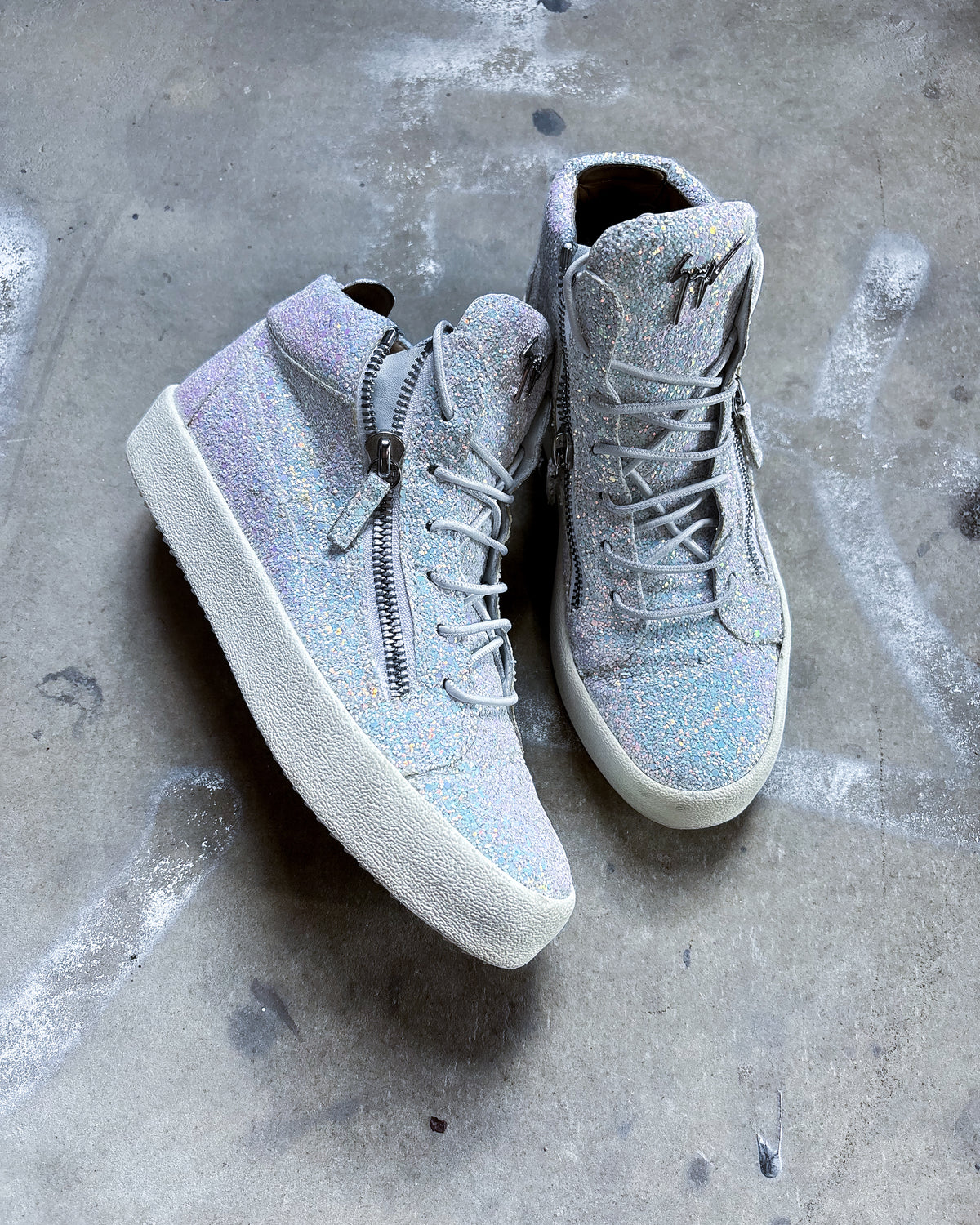 GLITTER ‘KRISS’ ZIP HIGH TOPS