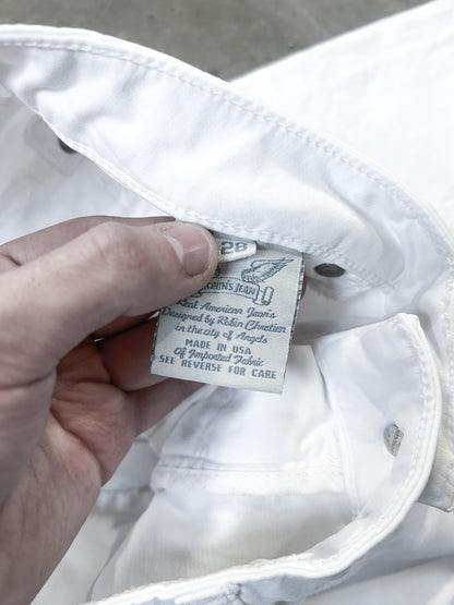 WHITE STUD WINGED DENIM