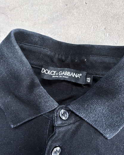 D&G BLACK METAL BADGE POLO