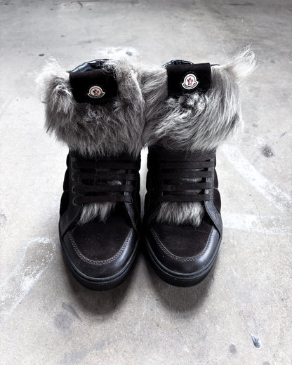 BROWN FUR HIGH TOPS