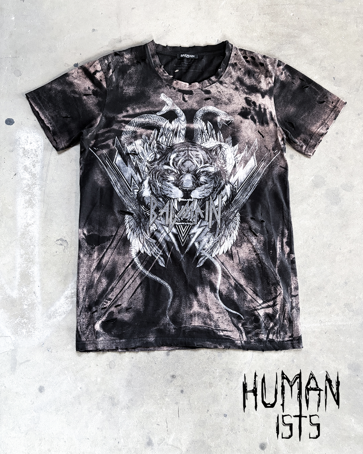DISTRESSED TIGER T-SHIRT
