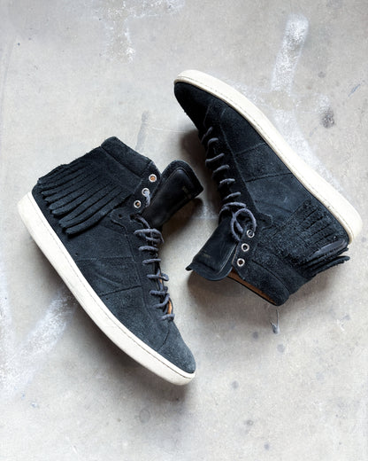 F/W15 BLACK SUEDE FRINGE HIGH TOPS