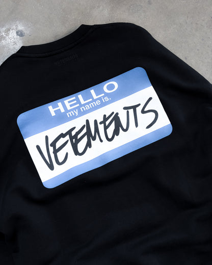 S/S22 ‘MY NAME IS VETEMENTS’ NAME BADGE SWEATER
