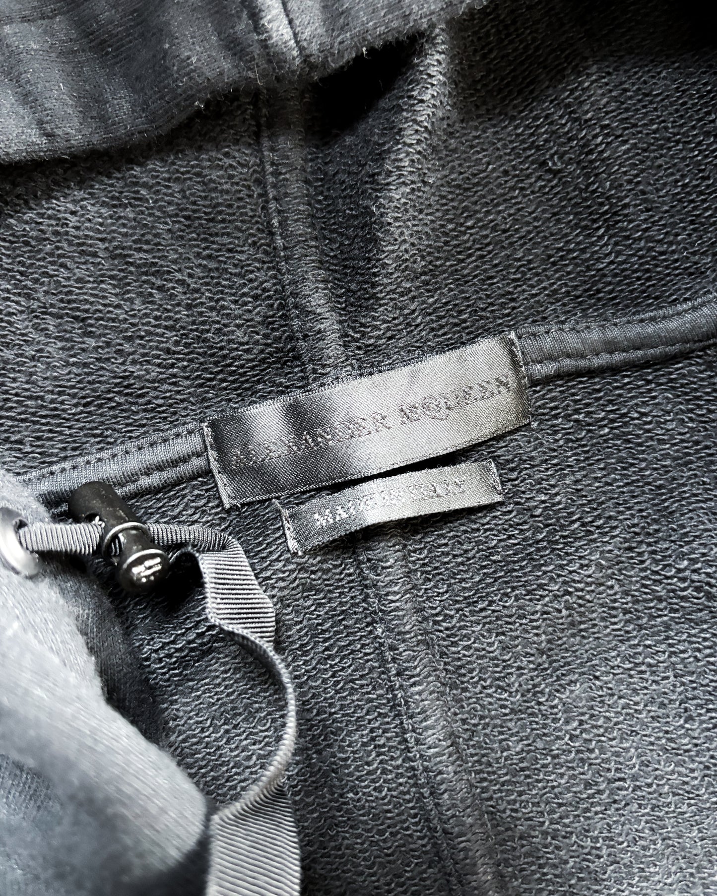 F/W14 ASYMMETRICAL MESH PANEL ZIP UP