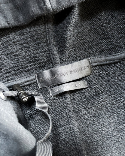 F/W14 ASYMMETRICAL MESH PANEL ZIP UP