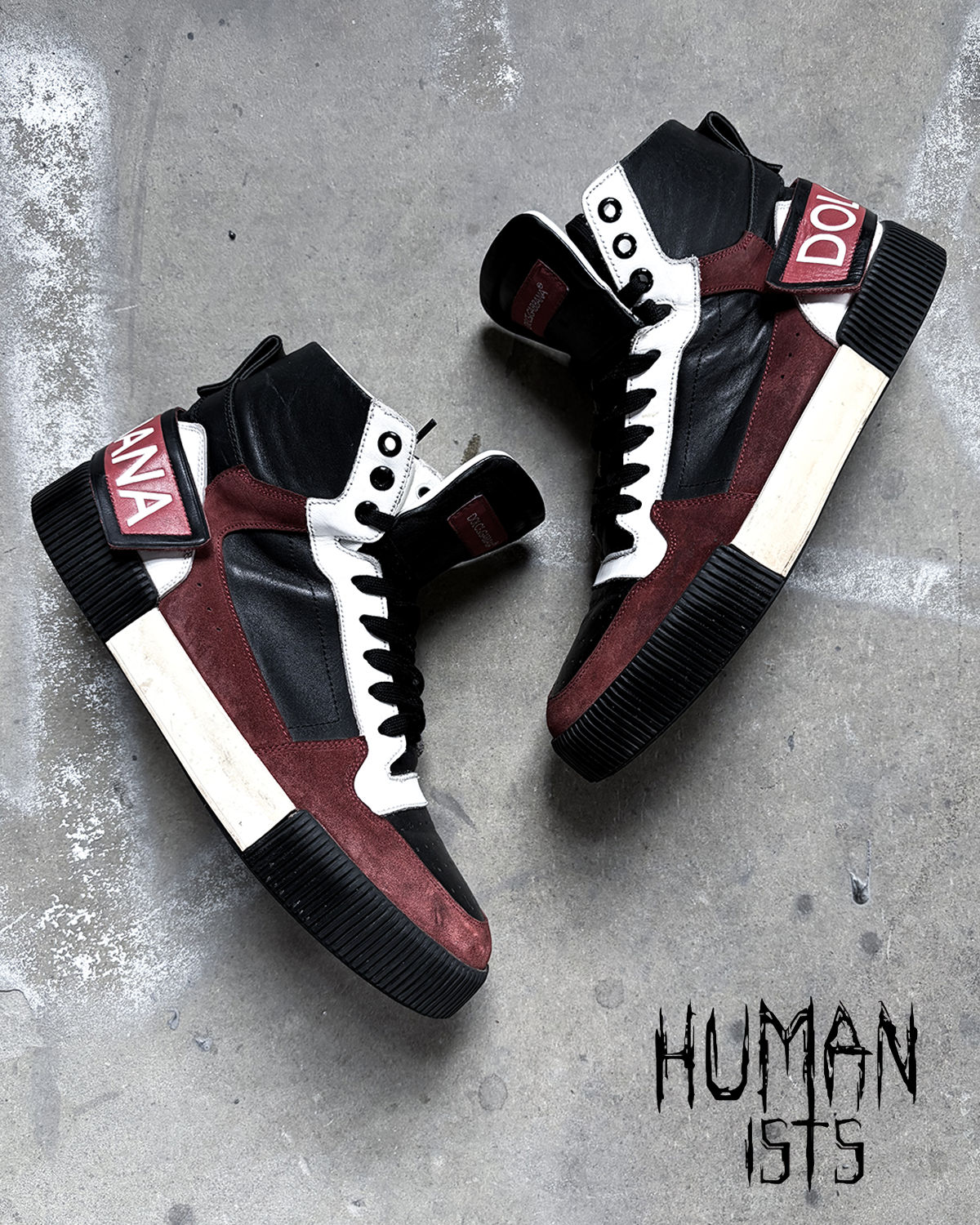 BLACK/RED MIAMI HIGH TOPS