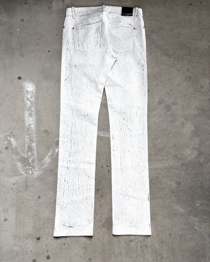 A/W14 WHITE CRACKED PAINT DENIM
