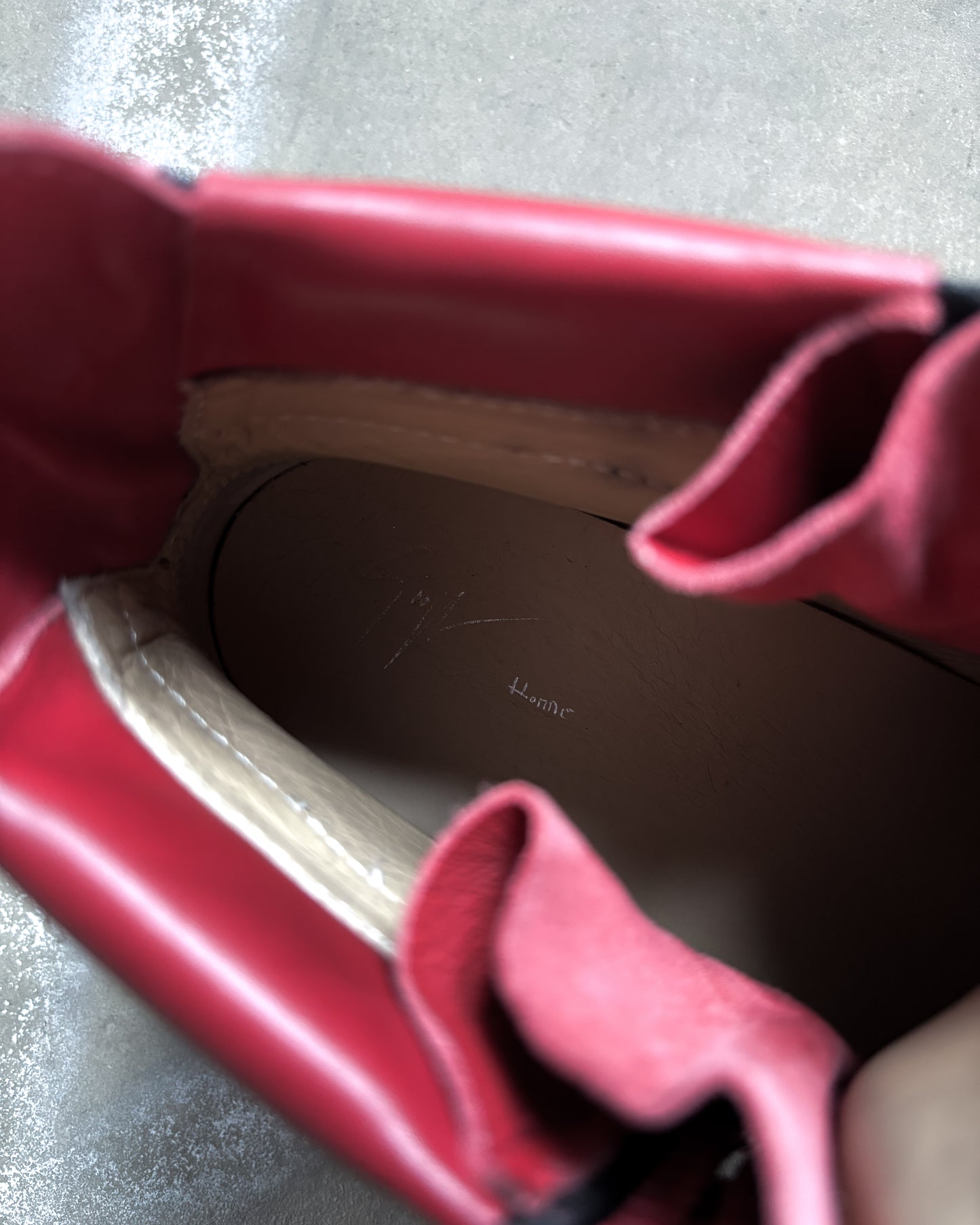 F/W15 RED COBY MATT HIGH-TOP