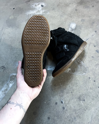 BLACK BEKETT WEDGE SNEAKERS