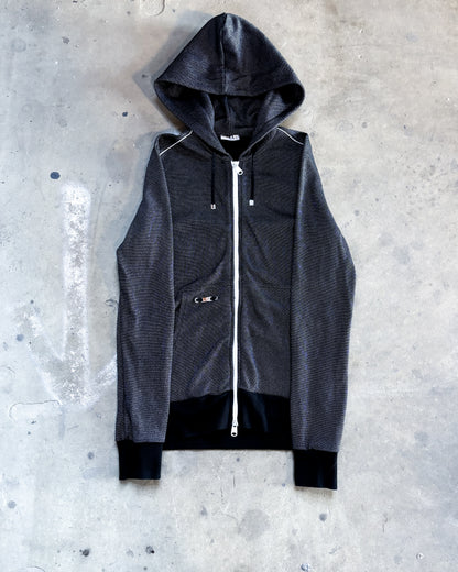A/W10 HYBRID NET ZIP HOODIE