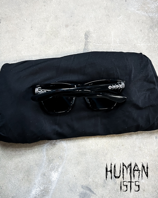 BLACK CLITTERATI WAYFARER SUNGLASSES