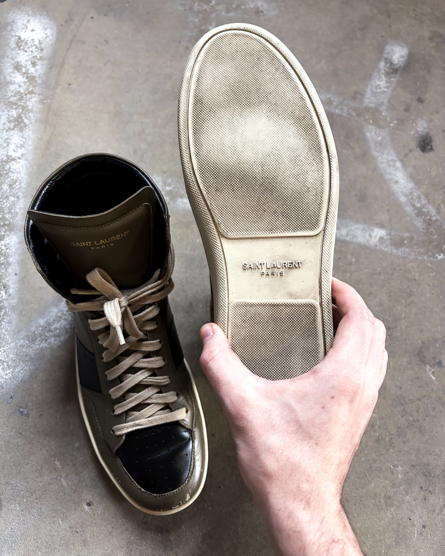 KHAKI HIGH TOP SL10H SNEAKERS