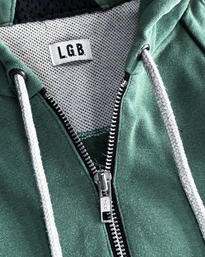 LGB Green Boxer Zip Up Hoodie