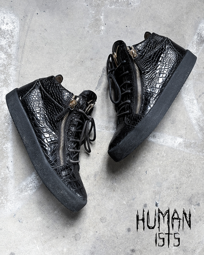 BLACK CROCODILE KRISS HIGH TOPS
