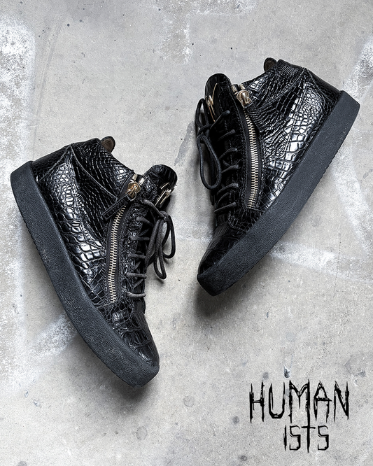 BLACK CROCODILE KRISS HIGH TOPS