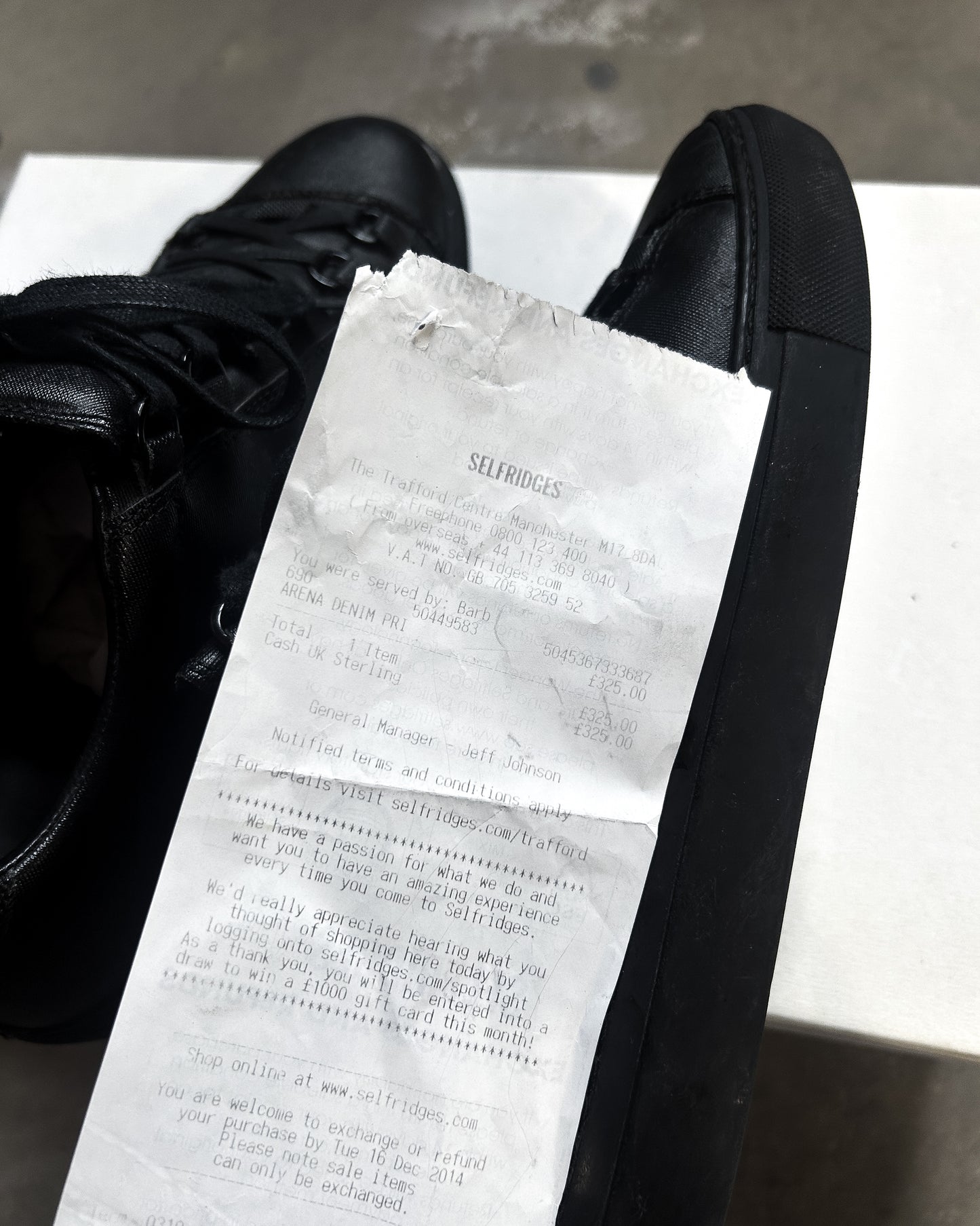 BLACK WAXED DENIM ARENAS