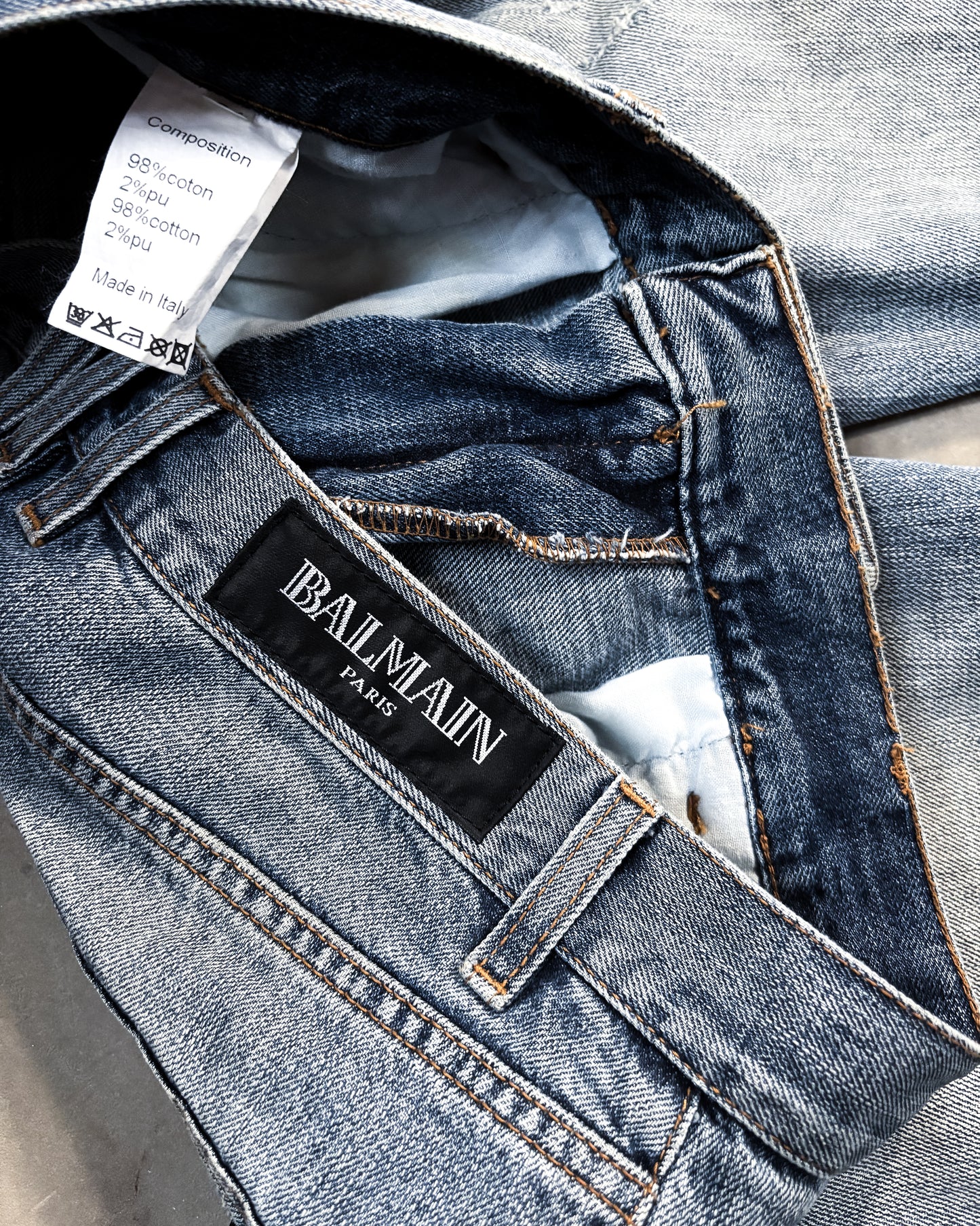 S/S15 FOUR ZIP BIKER DENIM