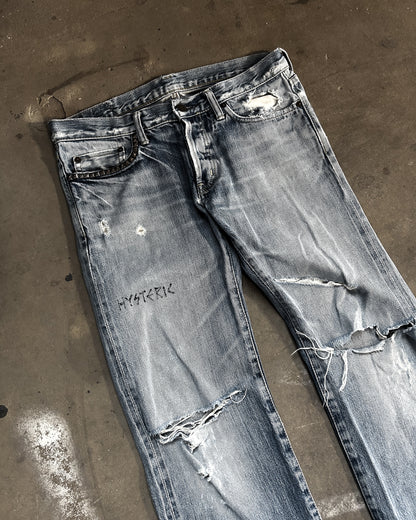 THRASHED HYSTERIC GLAMOUR DENIM