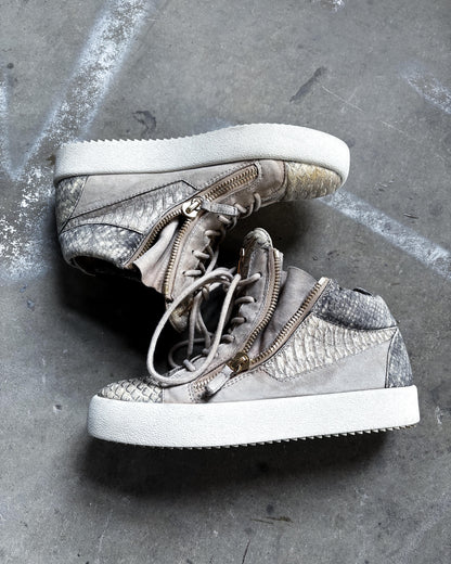 BEIGE PYTHON KRISS HIGH TOPS
