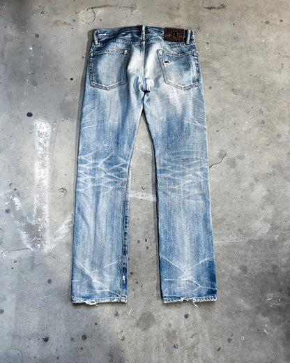THRASHED STUDDED DENIM