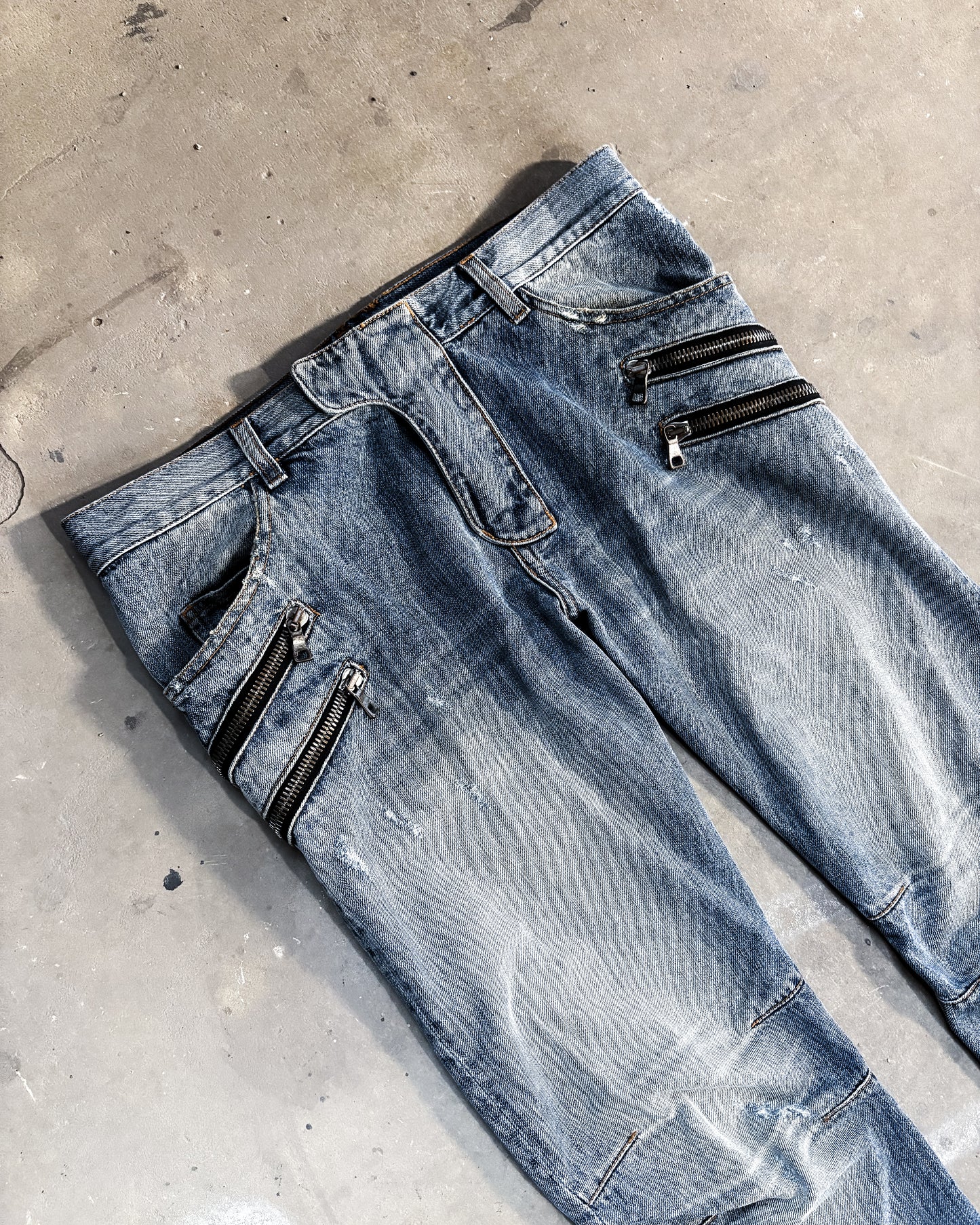 S/S15 FOUR ZIP BIKER DENIM