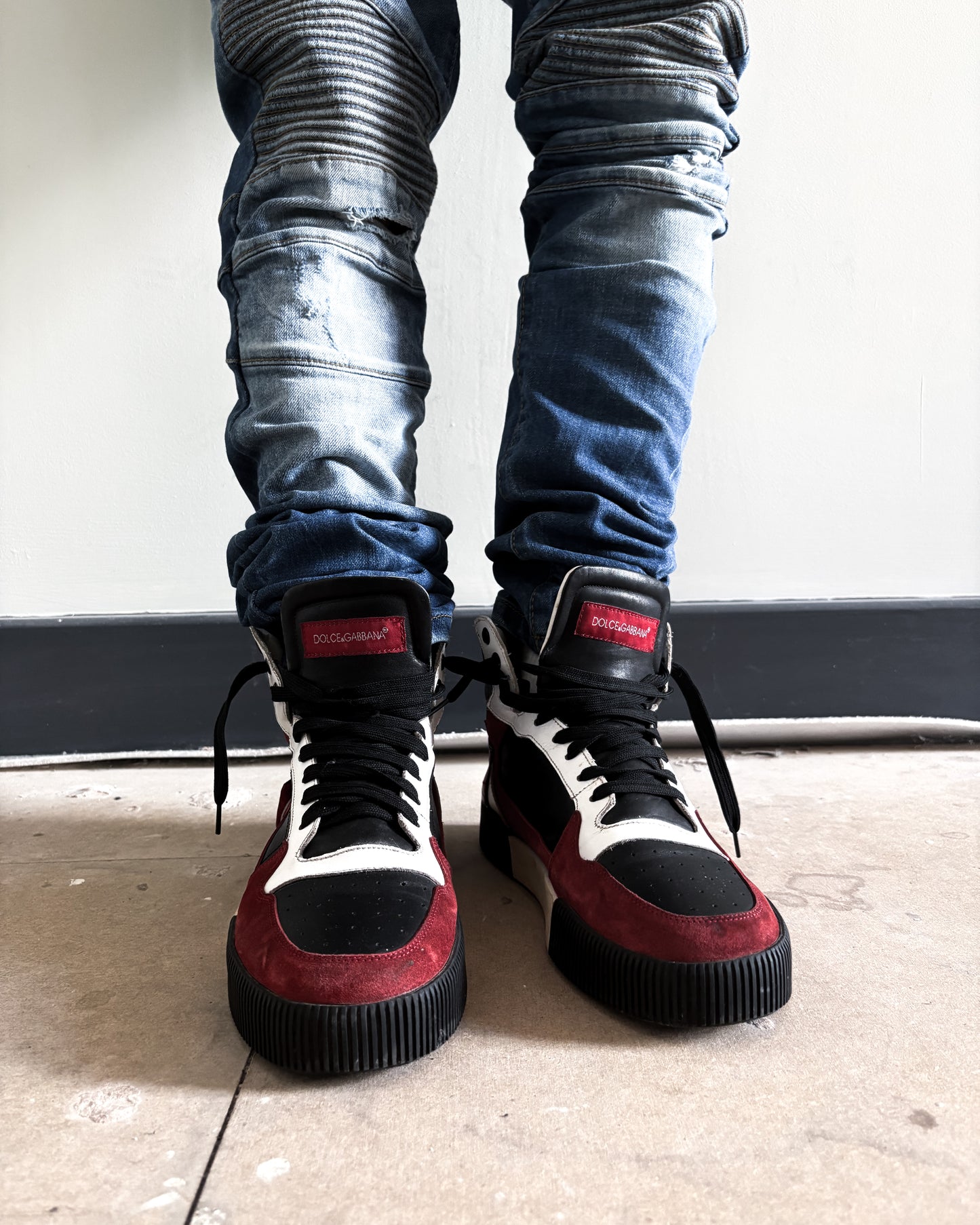 BLACK/RED MIAMI HIGH TOPS