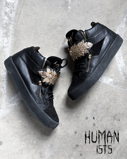 GOLD LEAF ZIP HIGH TOPS