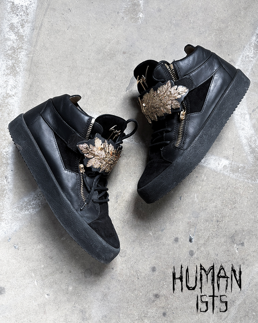 GOLD LEAF ZIP HIGH TOPS