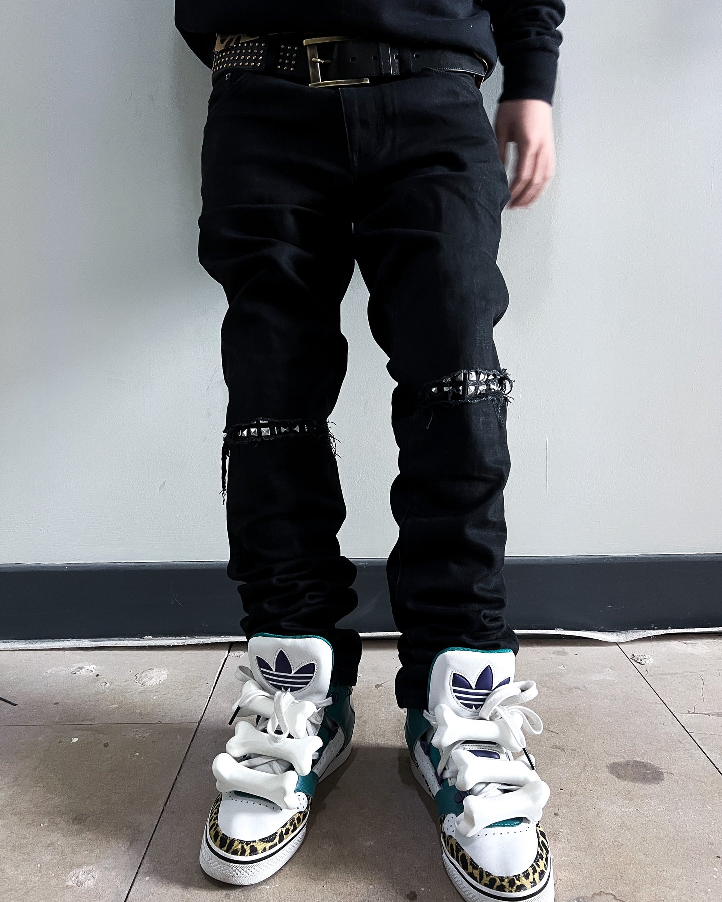 S/S16 STUDDED KNEE D02 DENIM BY HEDI SLIMANE