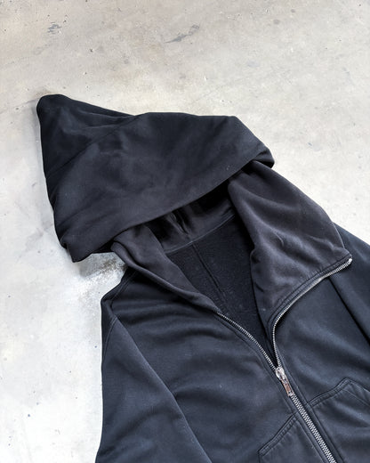 BLACK ASYMMETRICAL MOUNTAIN HOODIE