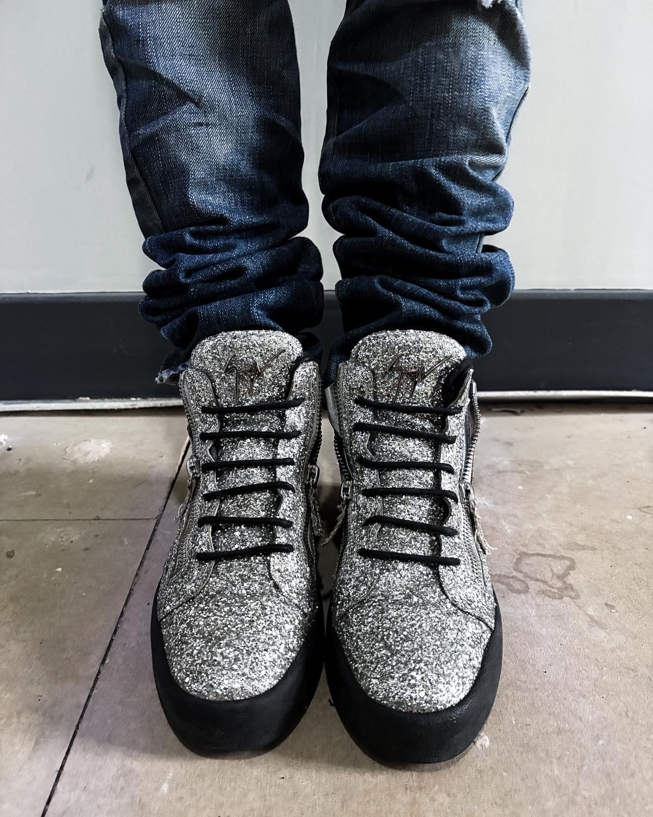 SILVER GLITTER KRISS HIGH TOP