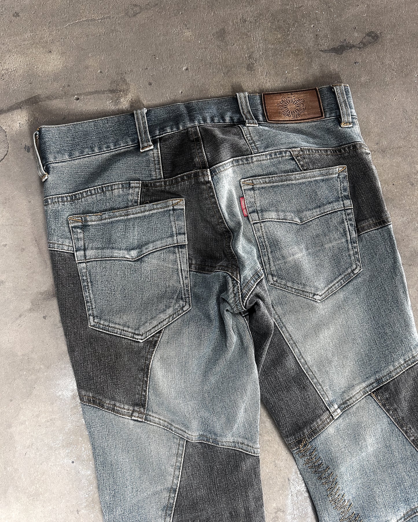 FLARED PATCHWORK DENIM