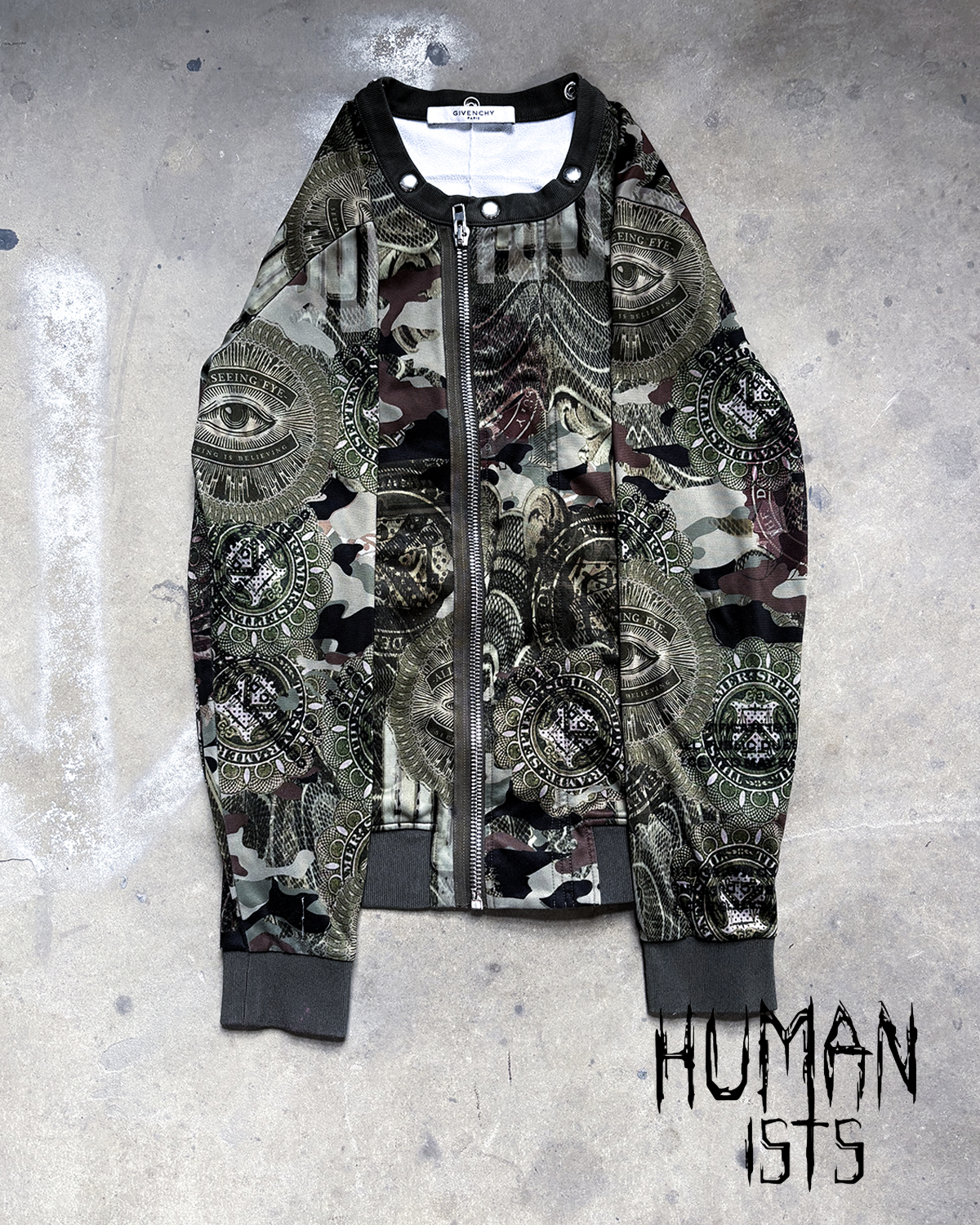 S/S17 DOLLAR CAMO BOMBER JACKET
