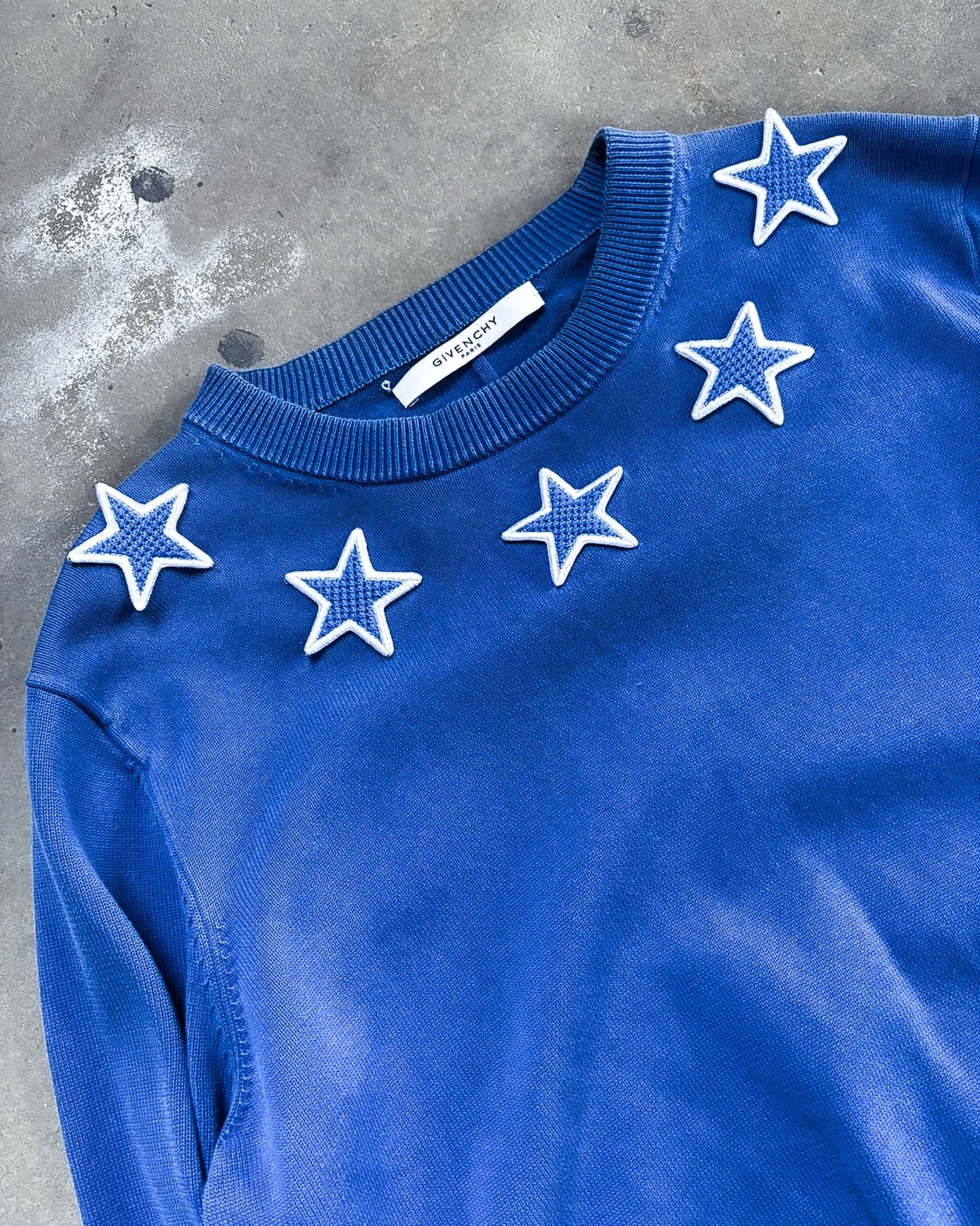 S/S16 BLUE STAR COLLAR SWEATER