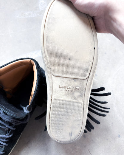 F/W15 BLACK SUEDE FRINGE HIGH TOPS