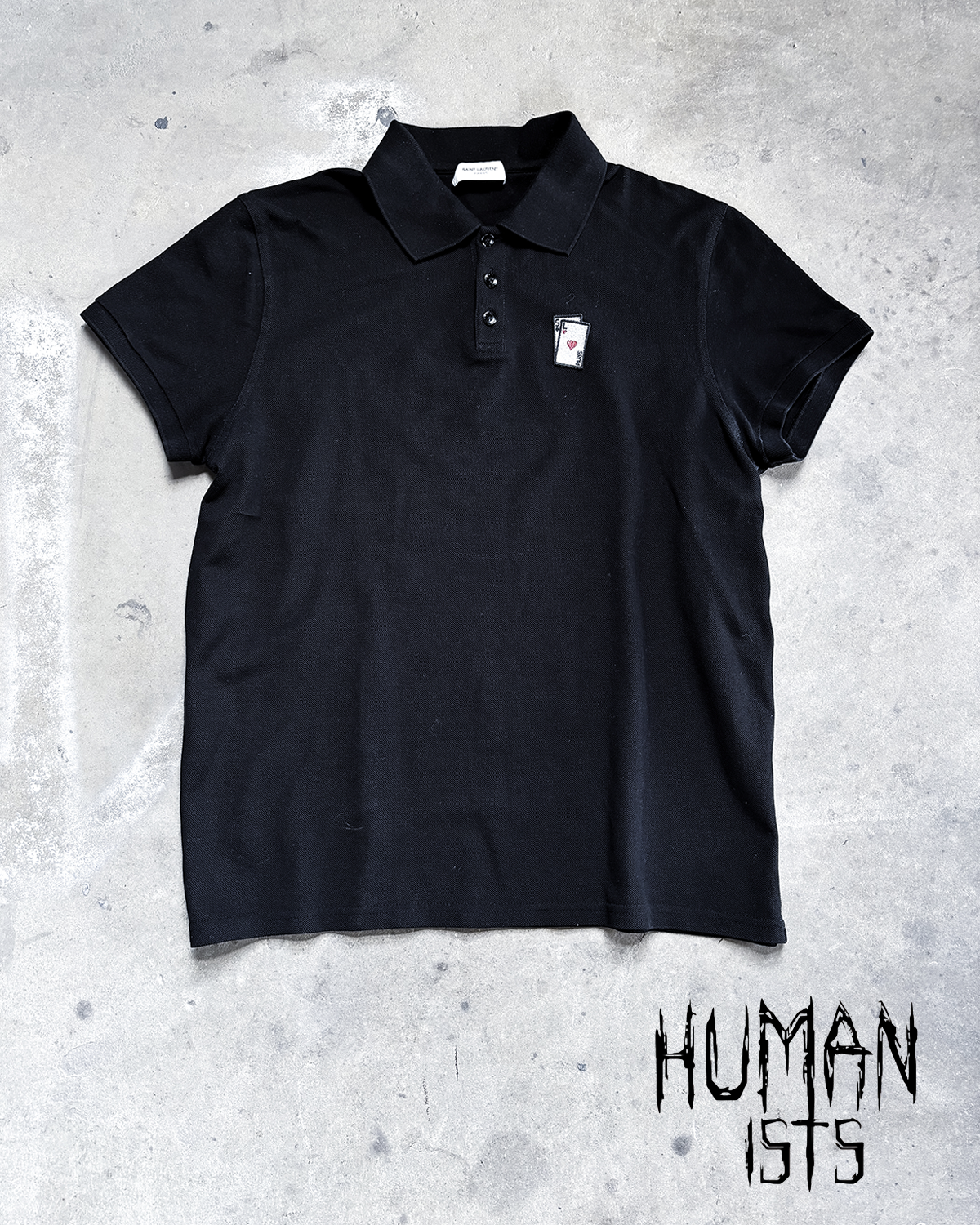 SILVER PLAYING CARD BLACK POLO
