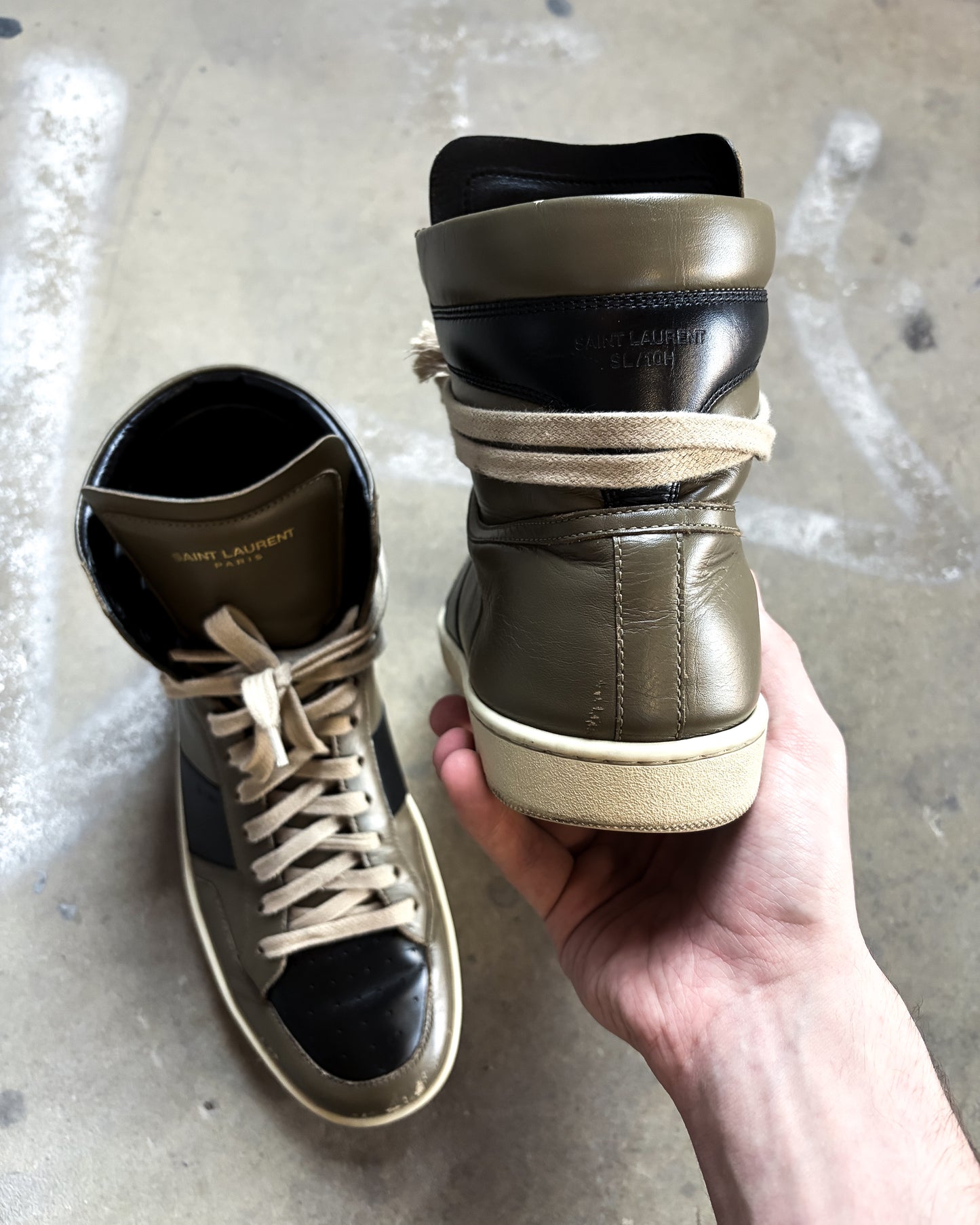 KHAKI HIGH TOP SL10H SNEAKERS