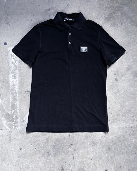 D&G BLACK METAL BADGE POLO