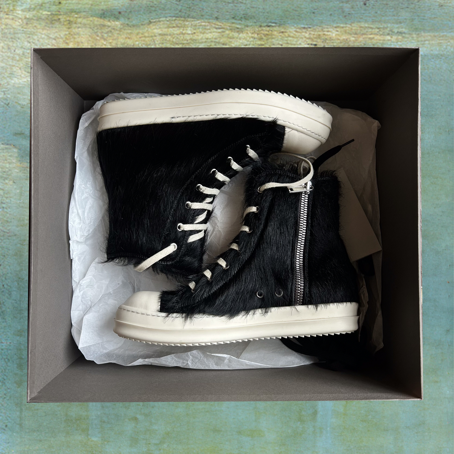 RICK OWENS STROBE PONYHAIR RAMONE HIGH