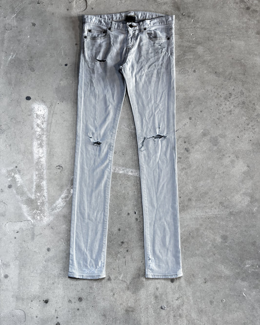 S/S14 GREY DISTRESSED D01 DENIM