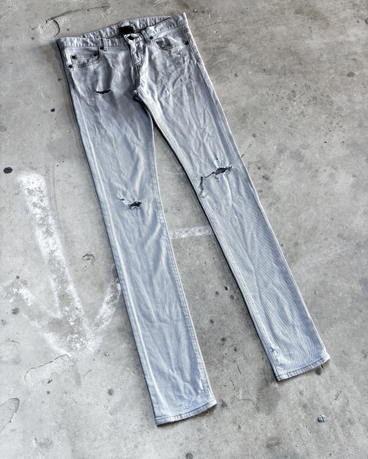 S/S14 GREY DISTRESSED D01 DENIM