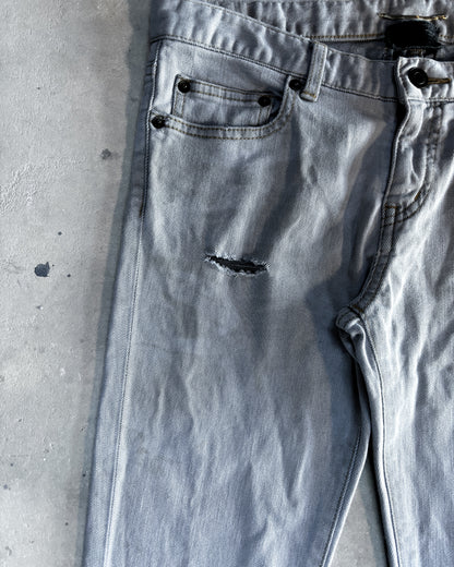 S/S14 GREY DISTRESSED D01 DENIM