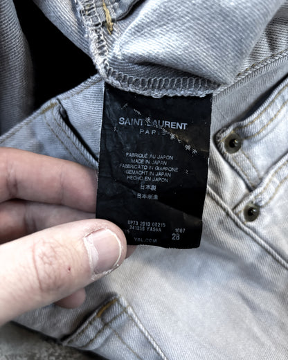 S/S14 GREY DISTRESSED D01 DENIM