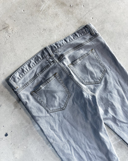 S/S14 GREY DISTRESSED D01 DENIM